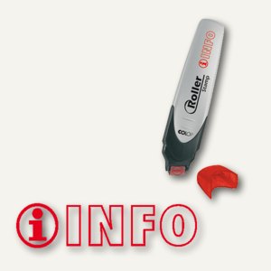 Roller Stamp mit Logo INFO