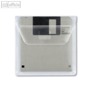 Diskettenhülle selbstklebend mit Klappe für eine 3