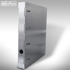 Ordner/Ringbuch aus Aluminium mit 4-Ring Reißmechanik
