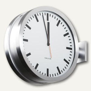 Klassische Bahnhofsuhr aus Aluminium