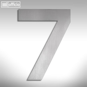 SIGNO - Hausnummer 7 aus geschliffenem Edelstahl