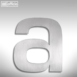 SIGNO - Hausnummer a aus geschliffenem Edelstahl