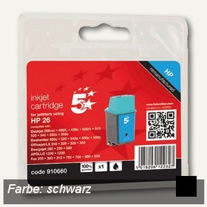 Tintenpatrone InkJet für HP 51626A schwarz