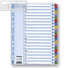 Mylar Karton Buchstaben-Register A - Z, weiss, f?r DIN A4, 20-teilig, 100167
