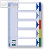 Esselte Kunststoff-Blanko-Register DIN A4, 5-teilig, 15259