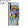 Wandhalter "Quick Fit", 4 F?cher DIN A4, 65 x 29 x 9.5 cm, grau, 4061.02