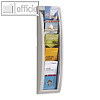 Wandhalter "Quick Fit", 5 F?cher DIN A4/lang, 65 x 18 x 9,5 cm, grau, 4062.02