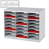 Sortierstation EVOLUTION, 24 F?cher, 67,4 x 54,8 cm, stapelbar, grau, 802.02