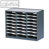 Sortierstation EVOLUTION, 24 F?cher, 67,4 x 54,8 cm, stapelbar, grau/anthrazit
