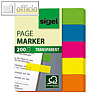 Sigel Haftmarker Film, 12 x 50 mm, 5 Farben im Pocketspender, 5 x 40 Blatt,HN615