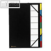 Exacompta Ordnungsmappe Ordonator, 7 Taben, f?r DIN A4, schwarz, 55321E