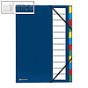 Exacompta Ordnungsmappe Ordonator, 12 Taben, f?r DIN A4, blau, 55342E