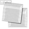Briefumschlag haftklebend, 160 x 160 mm, 100 g/m?, transparent-klar, 100 St.