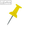 Alco Pinnwandnadeln, Spitzenl?nge: ca. 10 mm, gelb, 20 St?ck, 660-13