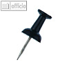 Alco Pinnwandnadeln, Spitzenl?nge: ca. 10 mm, schwarz, 20 St?ck, 660-11