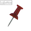 Alco Pinnwandnadeln, Spitzenl?nge: ca. 10 mm, rot, 20 St?ck, 660-12