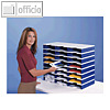 styrodoc TRIO Ablagesystem 24 F?cher, 723 x 331 x 573 mm, grau/blau, 268-0308.38