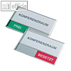 T?rschild Konferenzraum Frei/Besetzt, 180 x 108 mm, Einlagen wechselbar, silber