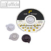 CD Befestigungs-Clips aus Kunststoff, Ø35 mm, weiß, 100 Stück, 92582-1