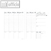 TRINOTE Terminkalender - 18 x 24 cm, 1 Woche/ 2 Seiten, CLUB schwarz, 48068Q