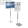Franken Preisst?nder, DIN A4 Hoch- oder Querformat, 32-62 cm, grau, PSM A4 12