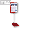 Franken Preisst?nder, DIN A4 Hoch- oder Querformat, 32-62 cm, rot, PSM A4 01
