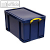 Aufbewahrungsbox - 84 Liter, 710 x 440 x 380 mm, Deckel & Griffe, PP, blau