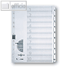 Pagna Karton-Register, DIN A4 160 my, 1-10, weiß, 31004-08