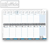 Querkalender mit Monatsregister, 1 Woche/1 Seite, 30,7 x 10,5 cm***2025***