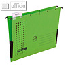 Elba H?ngetasche chic, DIN A4, seitliche Leinenfr?sche, gr?n, 5er Pack,100560146