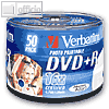 Verbatim DVD+R, 4,7 GB, 16x, printable, Spindel, 50 Stück, 43512