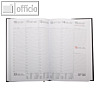 Buchkalender, 1 Woche/2 Seiten, 210x150 (ca DIN A5), Kunststoffeinband anthrazit