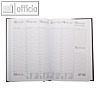 Buchkalender, 1 Woche/2 Seiten, 210 x 150 (ca DIN A5), Kunststoffeinband anthraz