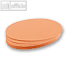 Franken Moderatorenkarten, oval, 190 x 110 mm, orange, 500 Stück, UMZ 1119 05