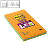 Haftnotizen Super Sticky Notes, 102 x 152 mm, liniert, 3 farbig, 3x 45 Blatt