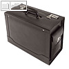 Alassio Pilotenkoffer ANCONA, Laptopfach, Leder, 45 x 36 x 21 cm, schwarz, 45042
