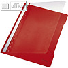 LEITZ Kunststoff-Schnellhefter DIN A4, 250 Blatt, PVC, rot, 4191-00-25