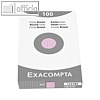 Exacompta Karteikarten DIN A5, kariert, Papier 205 g/qm, rosa, 100er Pack, 13238