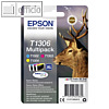 Tintenpatronen T1306 Multipack f?r SX525WD,SX620FW, je 1x cyan, magenta, gelb