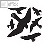 Herma Warnvögel für Fensterflächen, wetterfest, schwarz, 6 Stück, 5999