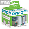 Dymo Ordner-Etiketten, permanent, 38 x 190 mm, wei?, 110 St?ck, S0722470
