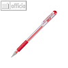 Pentel Gel-Tintenroller Hybrid Gel Grip, mit Kappe, 0.3 mm, rot, K116-B