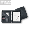 Ecobra Konferenzmappe mit 4-Ringmechanik DIN A4, schwarz, 611086