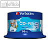Verbatim CD-R Rohlinge AZO, 700 MB, 52x Speed, bedruckbar, 50er Spindel, 43438