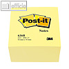 Post-it Notes Haftnotizen, gelb, 76 x 76 mm, Block à 450 Blatt, 636B