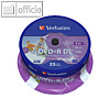 Rohlinge DVD+R Double Layer, 8.5 GB, 8x Speed, bedruckbar, 25er Spindel, 43667