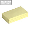 Haftnotizen, 51 x 76 mm, gelb, rückstandsfrei ablösbar, 100 Blatt, 3er Pack