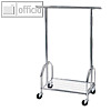 officio Mobile fahrbare Garderobe, sehr stabil, 90 x 54 x H?he 130-150-170cm