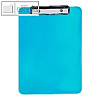 Klemmbrett/Clipboard für DIN A4, blau-transparent, 12 St., 5511-15