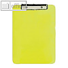 Klemmbrett/Clipboard für DIN A4, gelb-transparent, 12 St., 5511-13